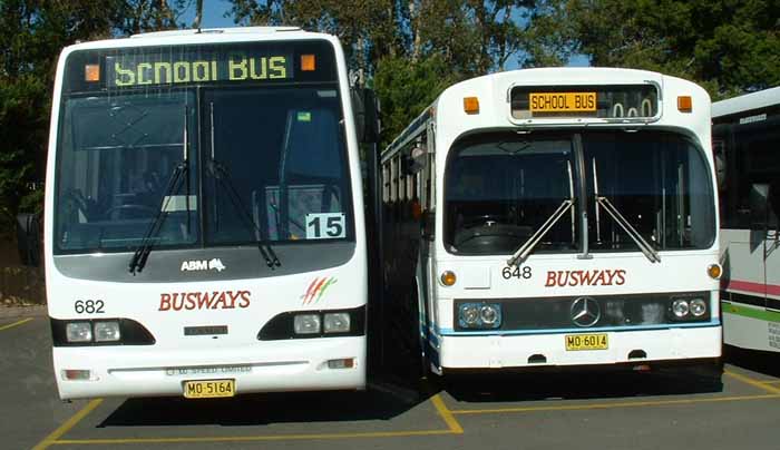 Busways Renault MRC ABM Starliner 682  & Mercedes O305 PMC 648